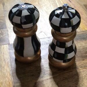 Designer Inspired Black and White Salt and pepper shakers